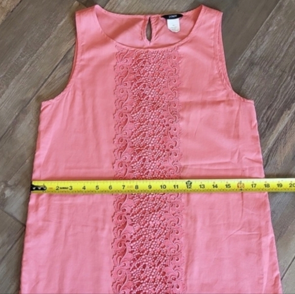 J. Crew XS/S Coral Pink Sleeveless Casual Cotton Lined Dress - Picture 5 of 9